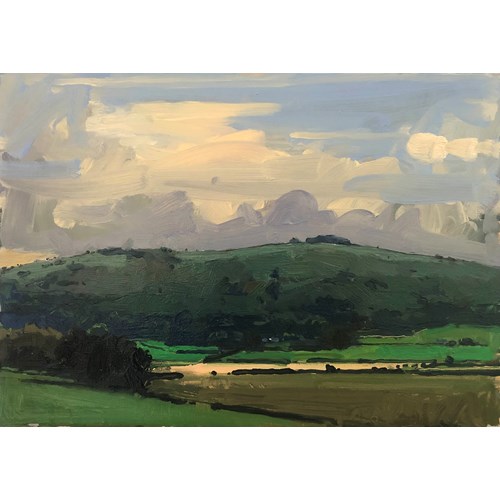 Cloud over South Downs hill, 2025